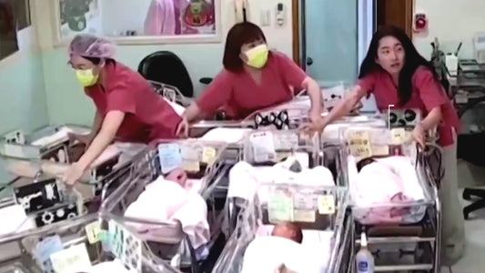 Nurses keep newborn babies safe during 7.4 magnitude earthquake